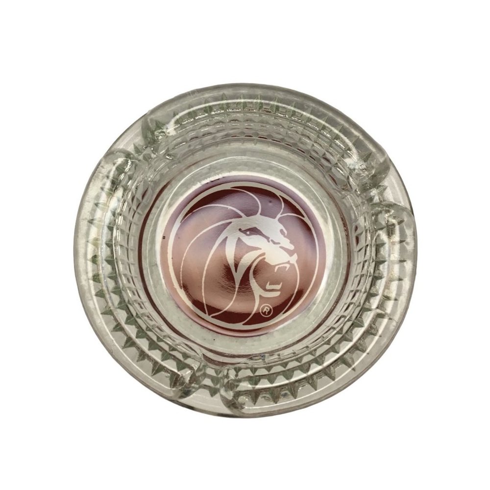 MGM Grand Hotel Logo Advertising Cigarette Ashtray Round Vintage Retro